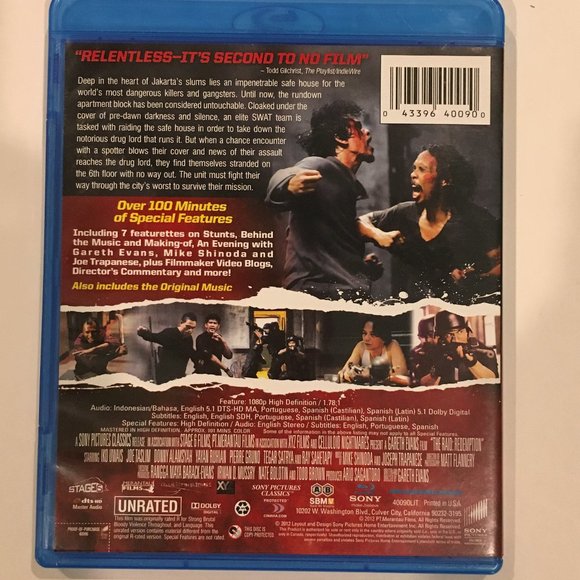 Sony Pictures THE RAID REDEMPTION UNRATED EDITION Blu-ray Disc - Picture 2 of 3